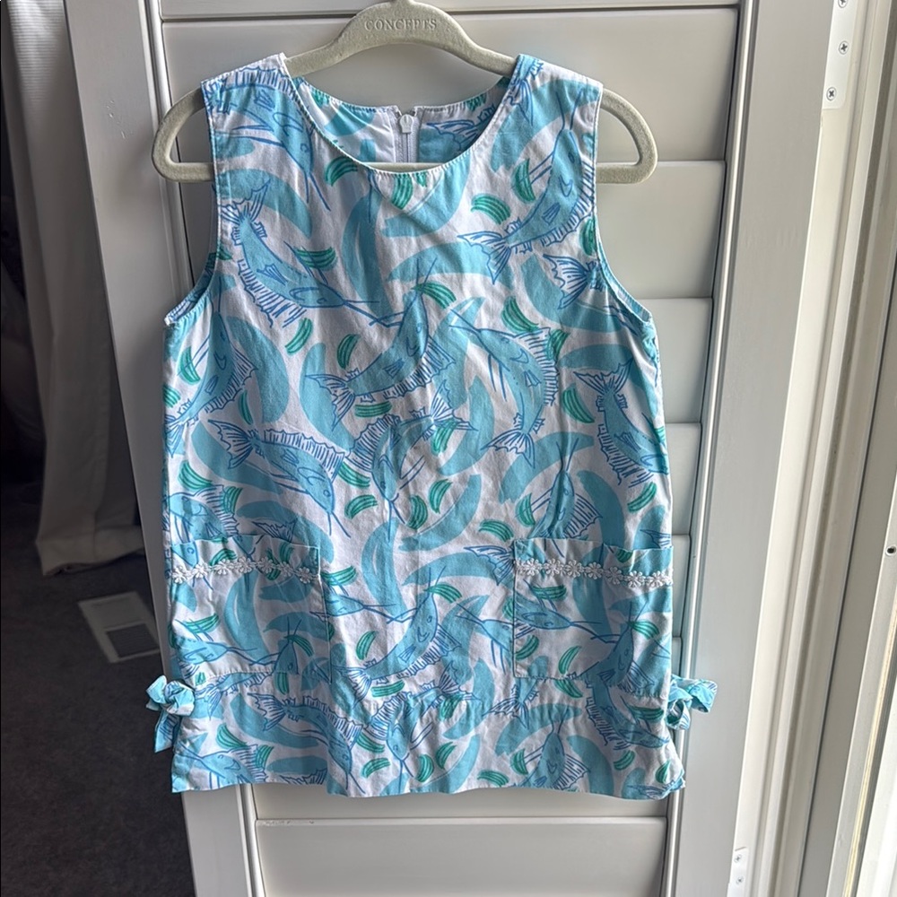 Lilly Pulitzer Blue and Green Kids Dress
